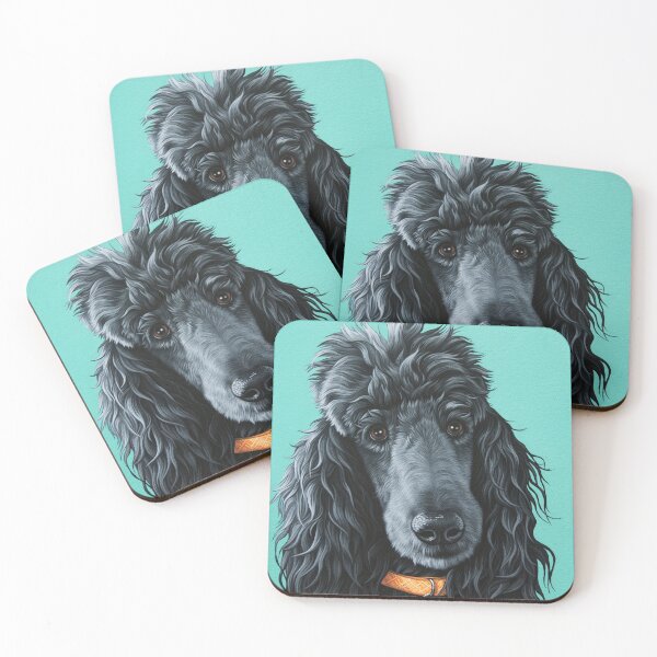 Item preview, Beautiful Black Standard Poodle Portrait, Poodle Painting Dog Art designed and sold by Pop Zoo.