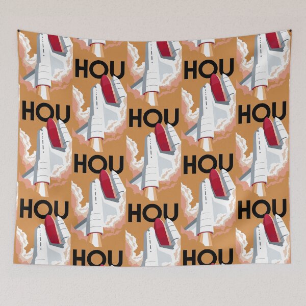 Item preview, Houston, Texas Minimalist Poster Featuring NASA Blast Off designed and sold by Trevor Kinkade.