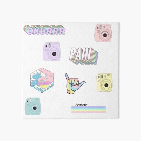 pastel tumblr vsco aesthetic sticker pack art board print by shannondunnx redbubble