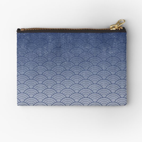 Japanese Kimono Wave Zipper Pouch