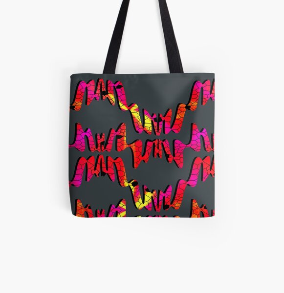 Neon crackle All Over Print Tote Bag