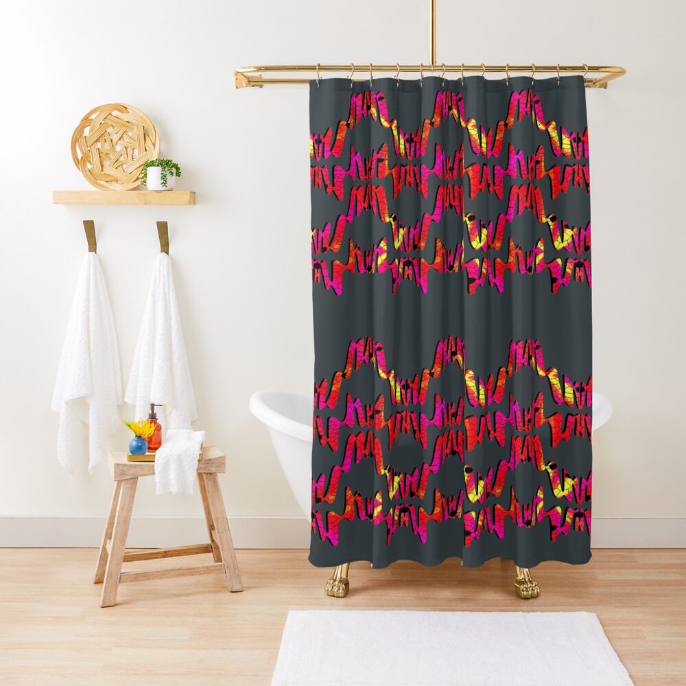 Neon crackle Shower Curtain