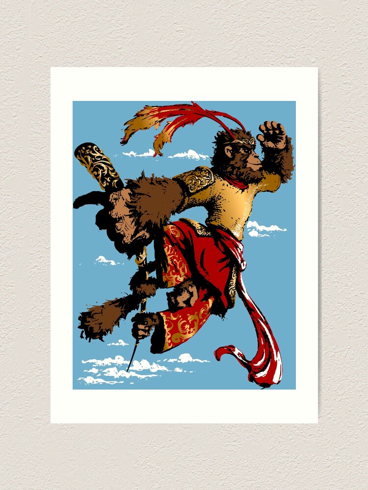 Sun Wukong Monkey King Art Print By Roguesapparel Redbubble