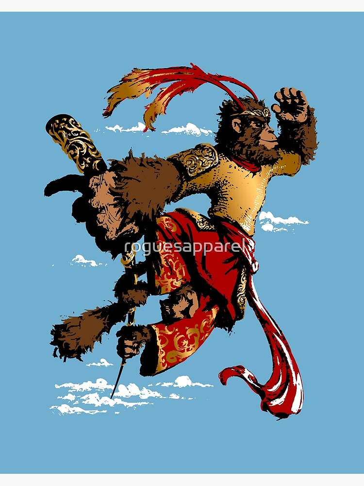 Sun Wukong Monkey King Art Board Print By Roguesapparel Redbubble