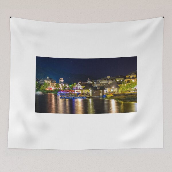 Item preview, Blue Mountain Village at night designed and sold by John Velocci.