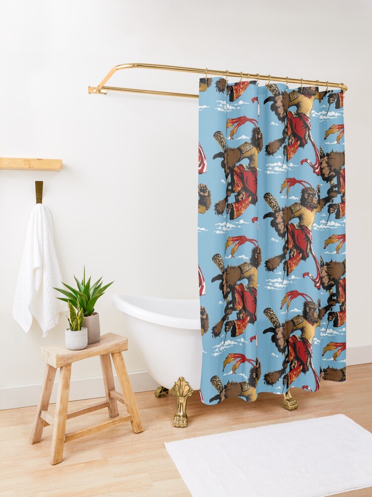 Alternate view of Sun Wukong-Monkey King Shower Curtain