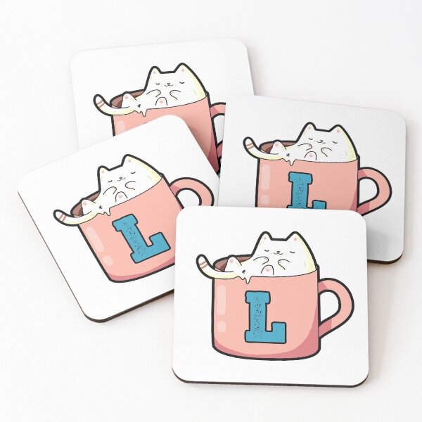 Item preview, Monogram L Pawfee Break designed and sold by kidsmonogram2.