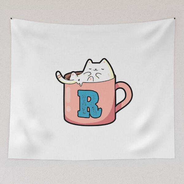 Item preview, Monogram R Pawfee Break designed and sold by kidsmonogram2.
