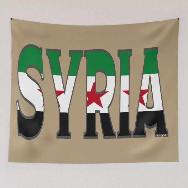Item preview, Syria Font With Syrian Flag designed and sold by Havocgirl.