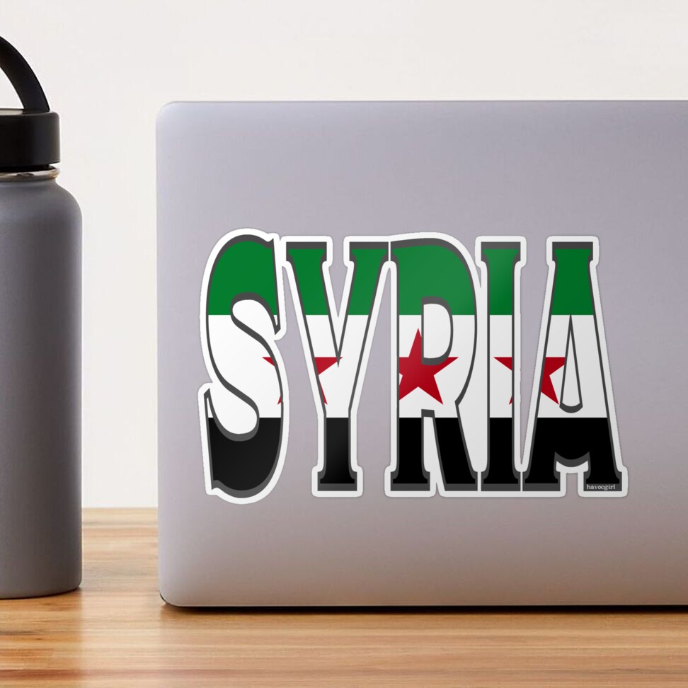 Vinyl-Aufkleber Syrien, Flagge der arabischen Republik, 75 mm, 2 Stück