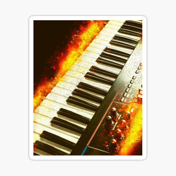 Flaming Hot Synth Sticker