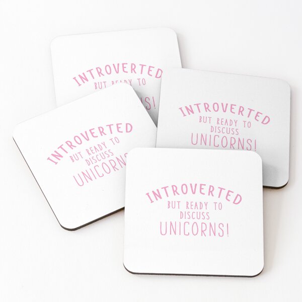 Item preview, INTROVERTED but ready to discuss unicorns! designed and sold by jazzydevil.
