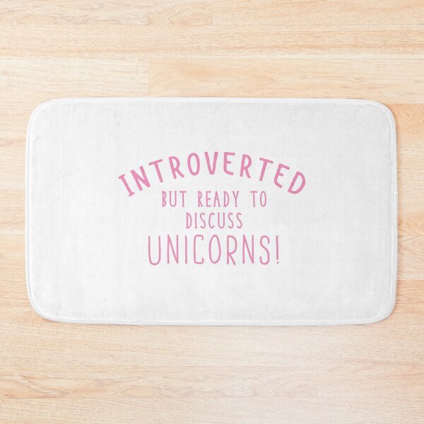 Item preview, INTROVERTED but ready to discuss unicorns! designed and sold by jazzydevil.