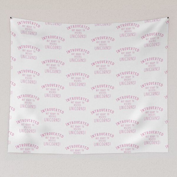 Item preview, INTROVERTED but ready to discuss unicorns! designed and sold by jazzydevil.