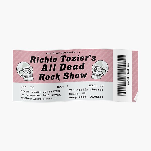 All Dead Rock Show Ticket Poster