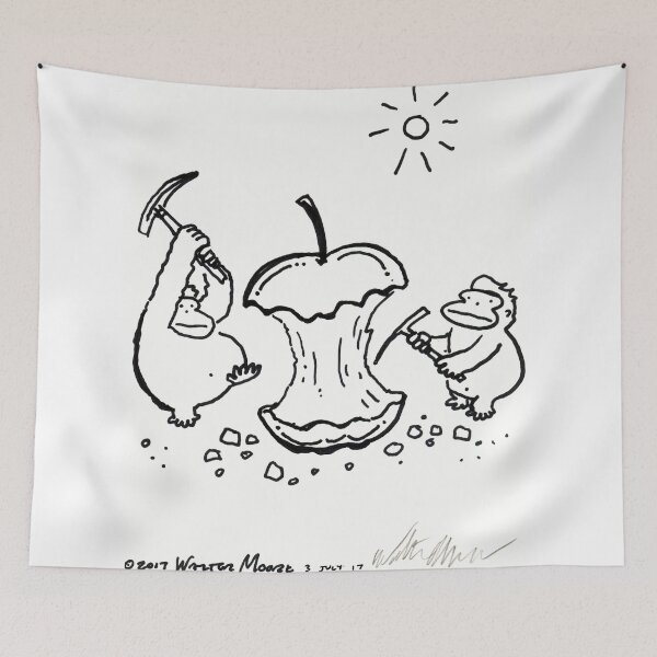 Item preview, Apes Dig into an Apple designed and sold by Walter Moore.