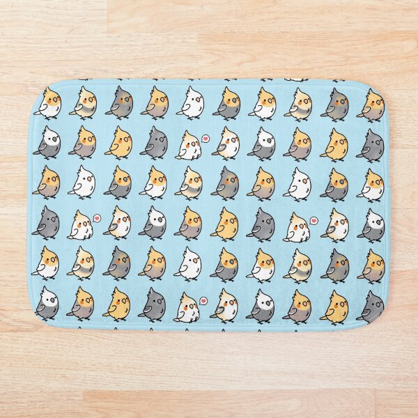 Chubby Cockatiel Collection Bath Mat