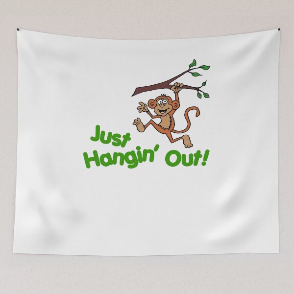 Item preview, Just Hangin' Out Cute Monkey Cartoon designed and sold by jaycartoonist.