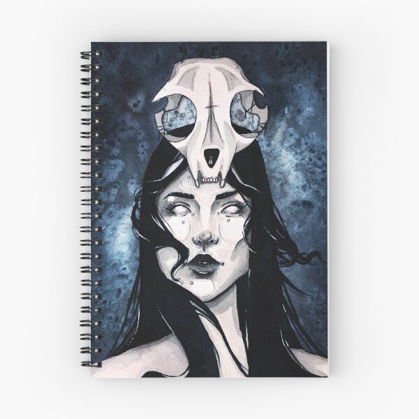 Item preview, Cat Skull Portrait: Ink Painting designed and sold by Manda Lyn LaCorte.