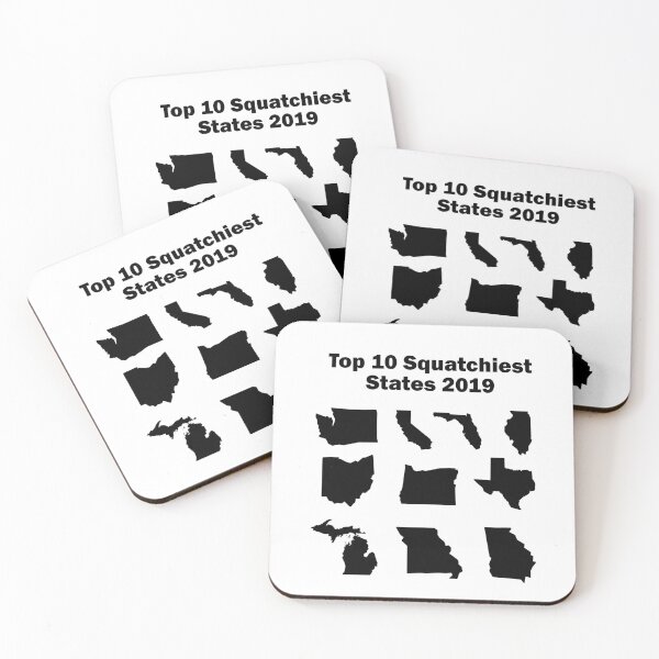Item preview, Top 10 Squatchiest States 2019 designed and sold by bigfootsociety.