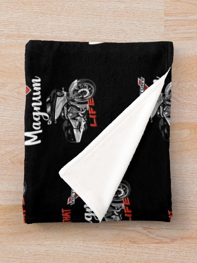 "Victory Livin' That Magnum Motorcycle Life" Throw Blanket by DBKustoms