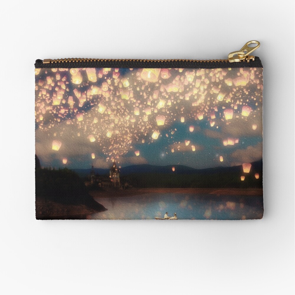 Wish Lanterns for Love Zipper Pouch