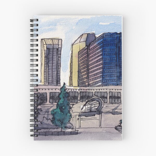 Item preview, Watercolor urban sketch of downtown Calgary, Alberta designed and sold by artomizer.