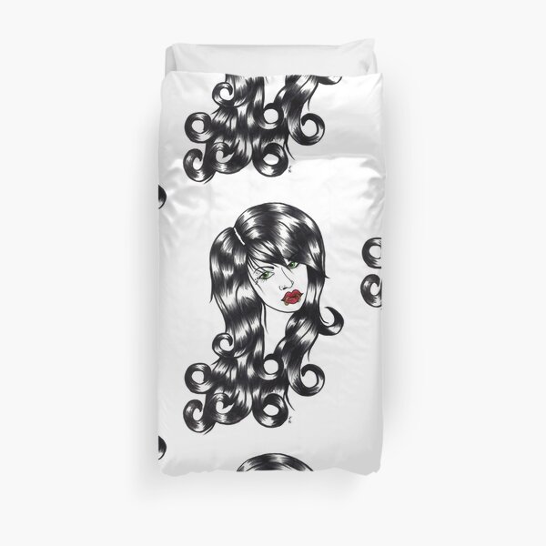 Blackwater girl - Lip rings Duvet Cover