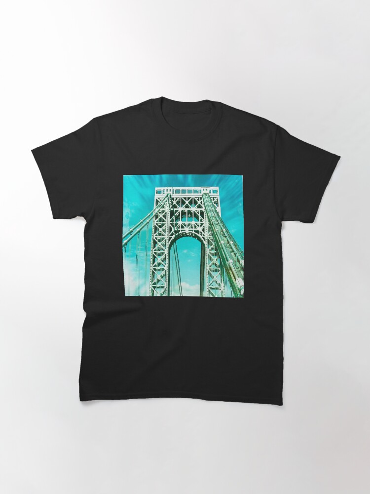 Thumbnail 3 of 7, Classic T-Shirt, Gift for New Yorker - George Washington Bridge - New York City Lover designed and sold by OneDayArt.