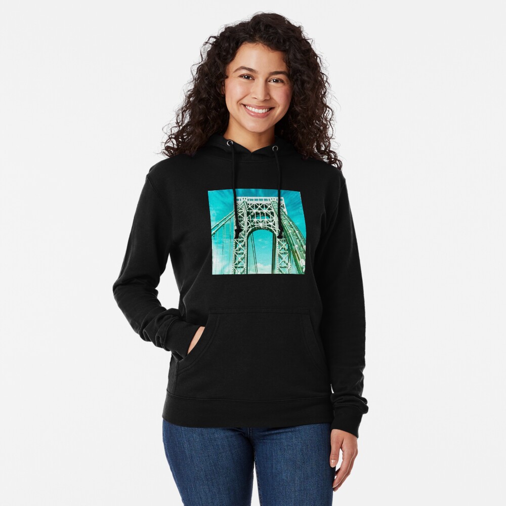 Gift for New Yorker - George Washington Bridge - New York City Lover Lightweight Hoodie
