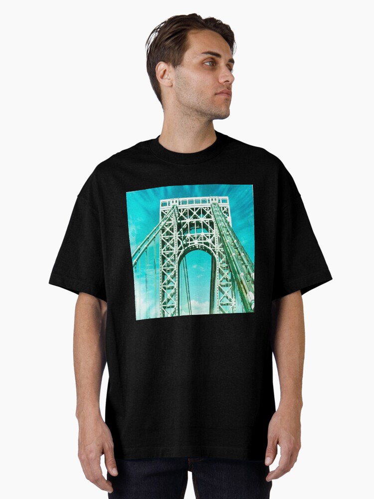 Thumbnail 2 of 7, Oversized T-Shirt, Gift for New Yorker - George Washington Bridge - New York City Lover designed and sold by OneDayArt.