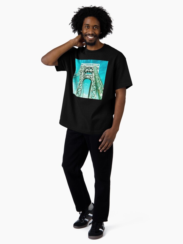Thumbnail 4 of 7, Oversized T-Shirt, Gift for New Yorker - George Washington Bridge - New York City Lover designed and sold by OneDayArt.