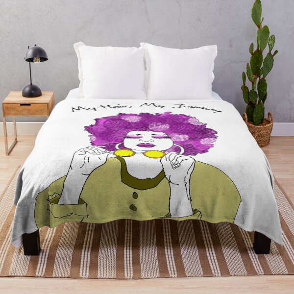 Item preview, My Hair, My Journey camiseta morada para el día del cabello designed and sold by streetiedesigns.