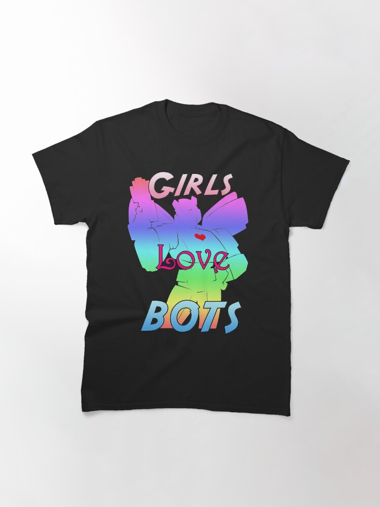 Thumbnail 2 of 7, Classic T-Shirt, Girls Love Bots Pride designed and sold by cybercat.