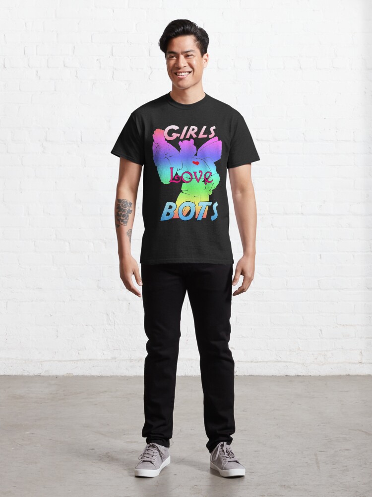 Thumbnail 3 of 7, Classic T-Shirt, Girls Love Bots Pride designed and sold by cybercat.