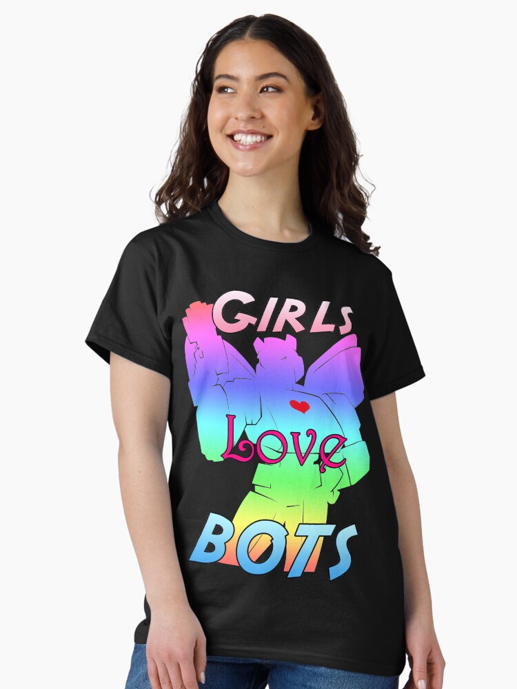Thumbnail 1 of 7, Classic T-Shirt, Girls Love Bots Pride designed and sold by cybercat.