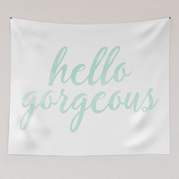 Item preview, Hello Gorgeous in Mint Watercolor designed and sold by tshirtstylist.