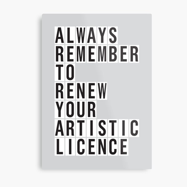 LICENCE RENEWAL Metal Print