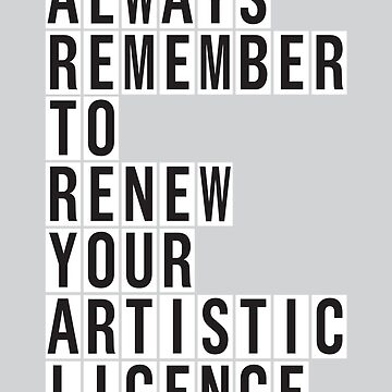 Artwork thumbnail, LICENCE RENEWAL by Steve Leadbeater