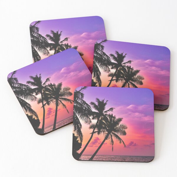 Item preview, Beautiful Tropical Pink Palm Tree Sunset  designed and sold by newburyboutique.
