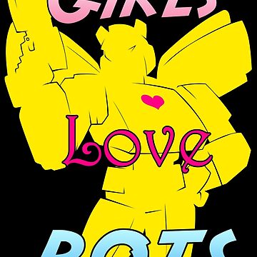 Artwork thumbnail, Girls Love Bots Yellow by cybercat