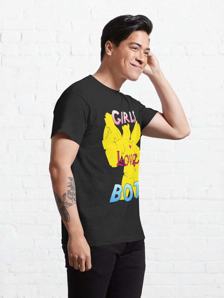 Thumbnail 5 of 7, Classic T-Shirt, Girls Love Bots Yellow designed and sold by cybercat.