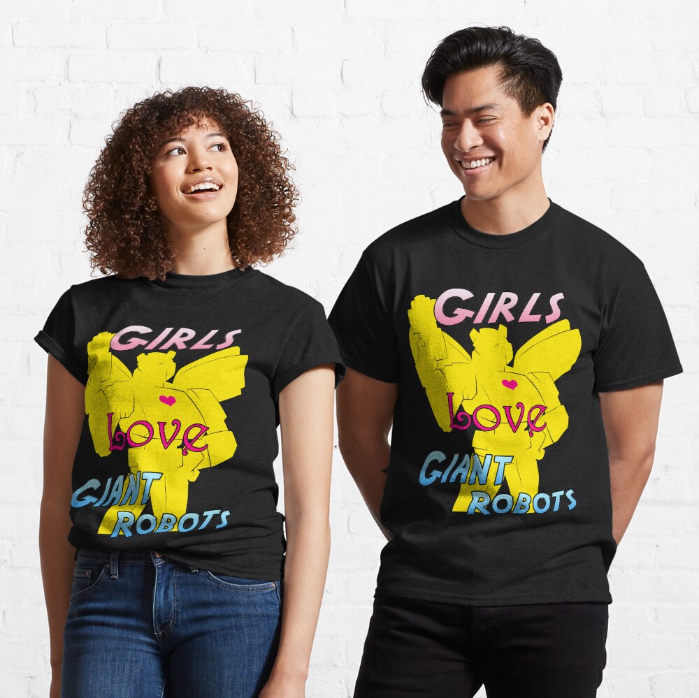 Girls Love Giant Robots Classic T-Shirt