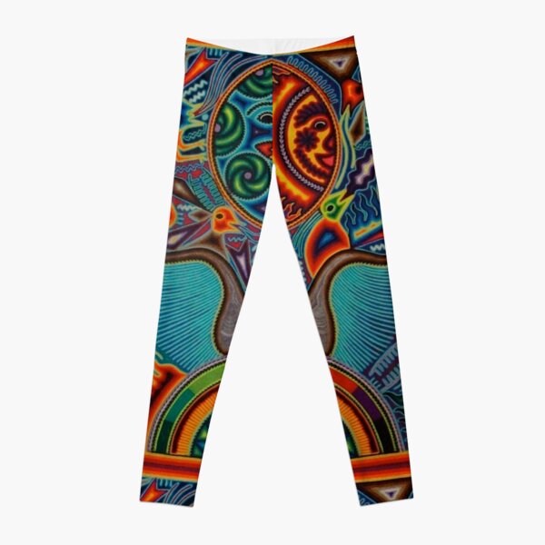 MEXICAN HUICHOL ART Leggings