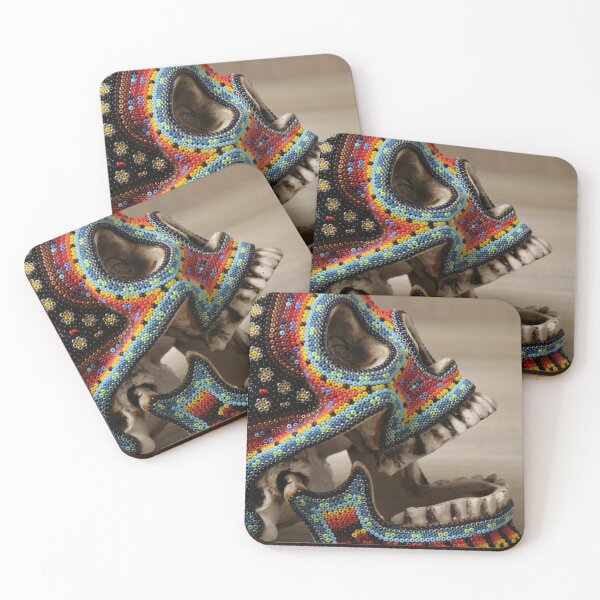 Item preview, Skull huichol art mexican designed and sold by edleon.