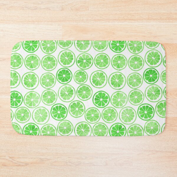 Item preview, Green Watercolor Lime Slices Pattern designed and sold by hocapontas.