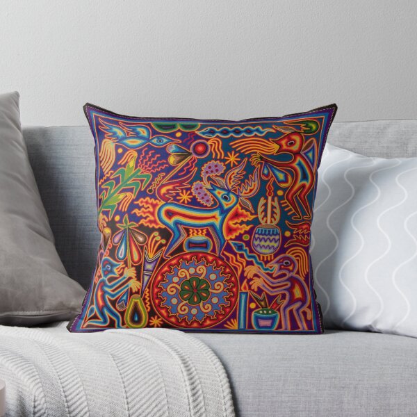 Huichol Throw Pillow