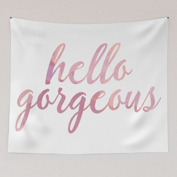 Item preview, Hello Gorgeous in Pink Watercolor designed and sold by tshirtstylist.