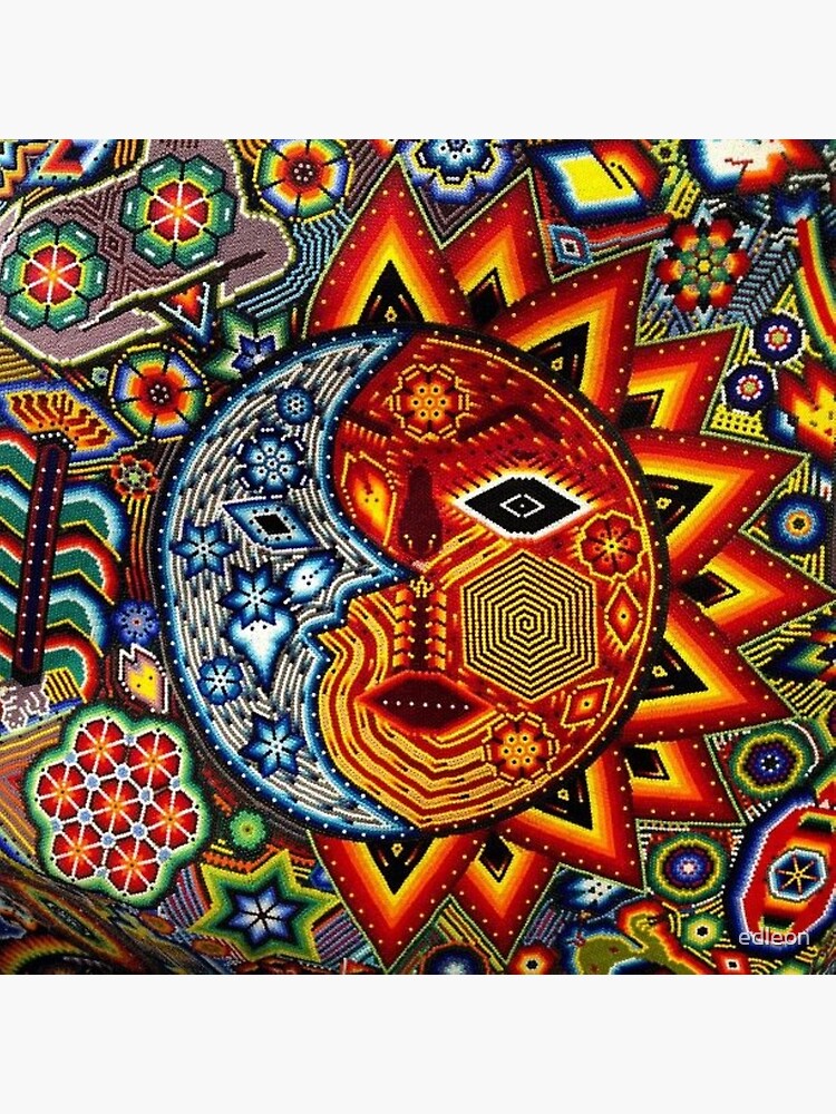 "Sun art huichol mexican" Canvas Print for Sale by edleon Redbubble