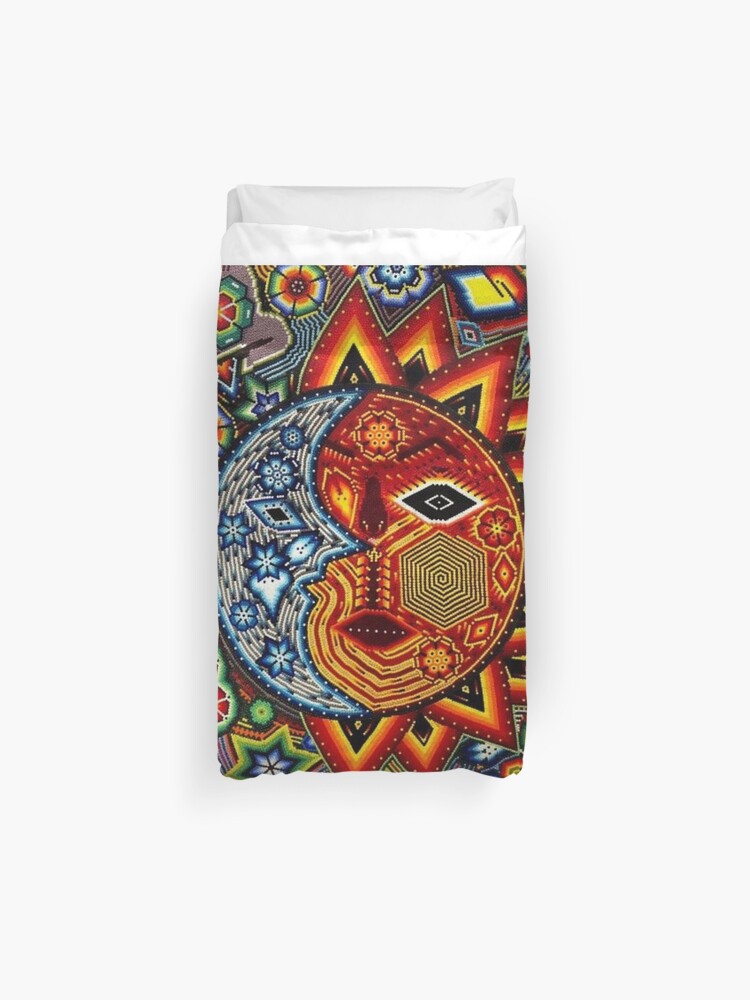 Sun Art Huichol Mexican Duvet Cover By Edleon Redbubble